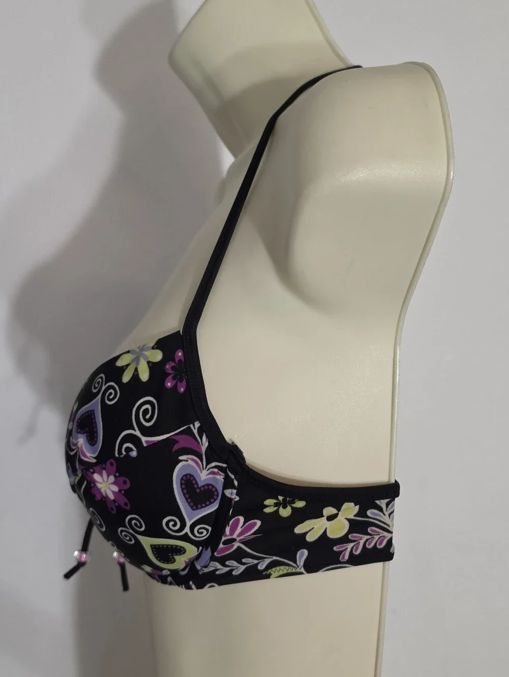 Victoria's Secret Bikini Top Black Multi Size 34C - Picture 5 of 15